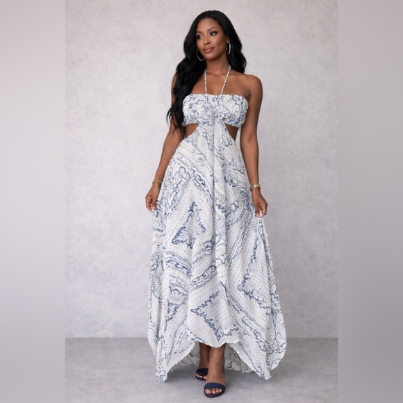 Anthropologie Dresses & Skirts - Anthropologie Blue & White Boho Two Piece Dress | Size M | Very Versatile